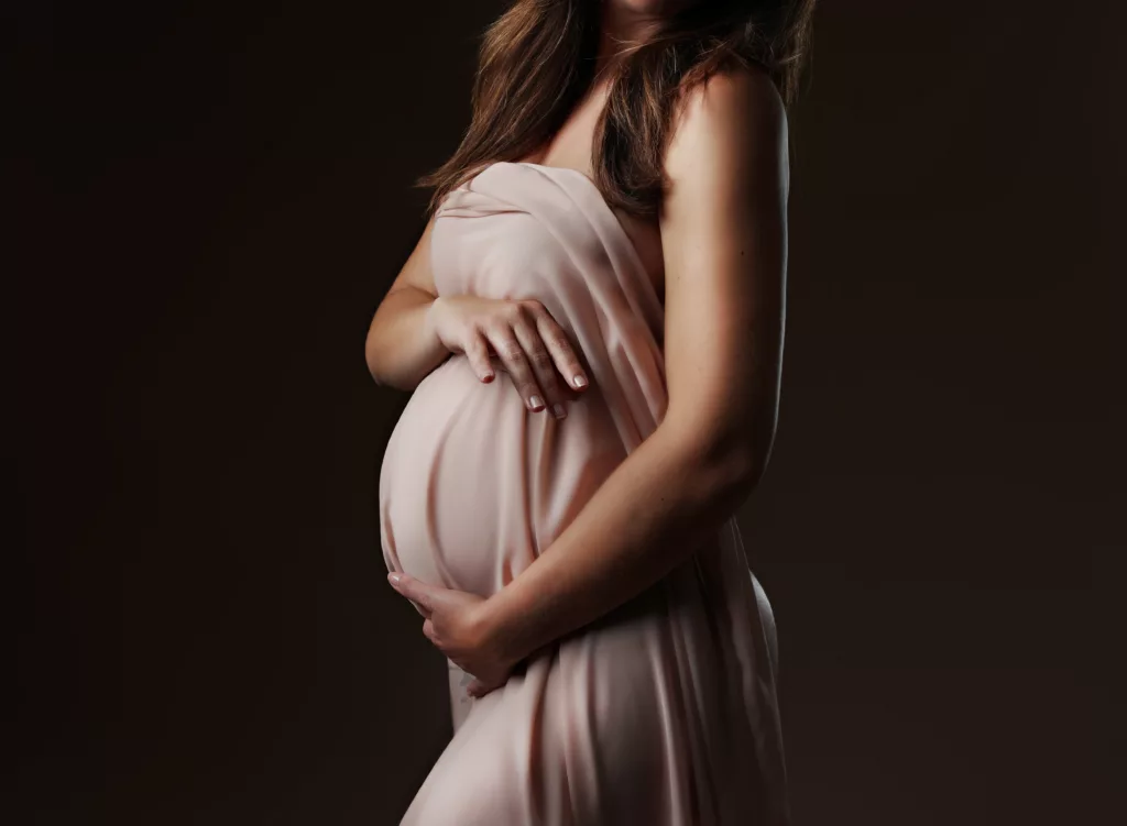 gnant mom during a maternity session in La Jolla, CA